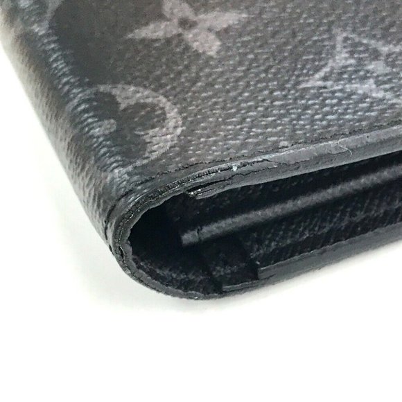 Authentic LOUIS VUITTON M61697 MonogramEclipse Portefeuille Braza Folded wallet - Picture 9 of 15